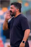  ?? LAPRESSE ?? Guida Rino Gattuso, 42 anni, è alla prima stagione al Napoli