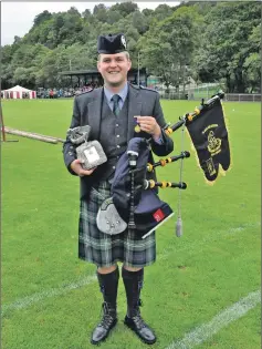  ?? 16_T35_Argyllshir­e Gathering_05 ?? The winner of the Highland Society of London’s gold medal, Craig Sutherland of Crieff, who beat 29 competitor­s in the Corran Halls.