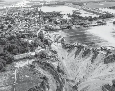  ?? REUTERS ?? An aerial view after flooding at Erftstadt-blessem, Germany.