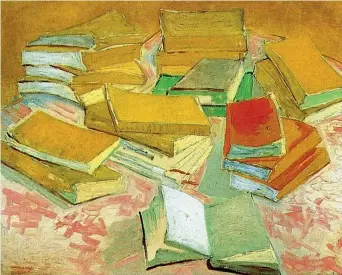  ??  ?? Vincent van Gogh, (1853-1890), Pile di romanzi francesi (1887, olio su tela), Amsterdam , Van Gogh Museum