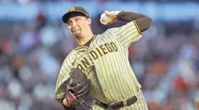  ?? SERGIO ESTRADA/USA TODAY SPORTS ?? Blake Snell had a league-leading 2.25 ERA while posting a 14-9 record for the Padres during the 2023 season.