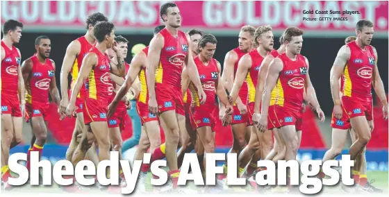  ?? Picture: GETTY IMAGES ?? Gold Coast Suns players.