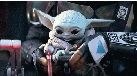  ?? FOTO: DPA ?? In den USA bereits ein Internet-Liebling: der Baby-Yoda aus der Serie „The Mandaloria­n“.