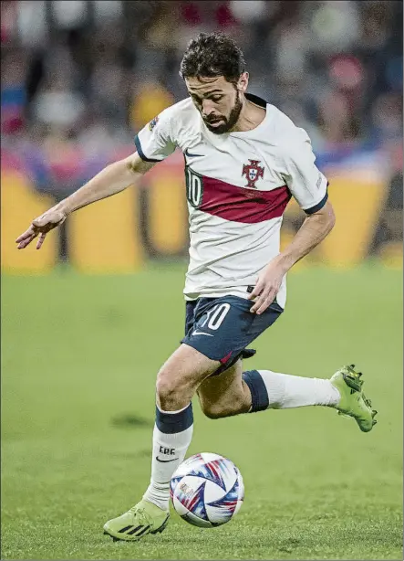  ?? FOTO: GETTY ?? Bernardo Silva (28 años) tiene contrato en vigor con el Manchester CIty hasta 2025 Juega en el Etihad Stadium desde 2017