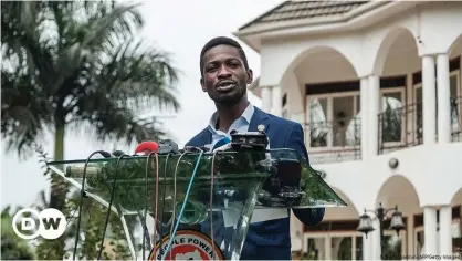  ??  ?? Ugandan presidenti­al challenger Bobi Wine has rejected the official results of the election