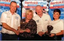  ??  ?? Killarney and District Motor Club officials Dan Keane and Norma Lucey with local crew Eleanor Looney and Diarmuid Lynch