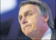  ?? REUTERS/ FILE ?? Brazilian President Jair Bolsonaro at an event in Brasilia.