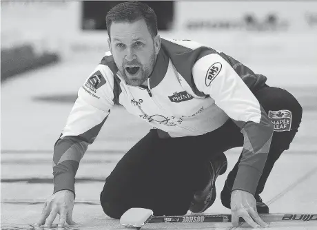  ?? LARRY WONG ?? Last year’s Brier champion, Brad Gushue, has gone on record as opposing the new 16-rink format being adopted for this year’s Tim Hortons Brier beginning with Friday’s wild-card game in Regina. The world champion wants the Olympic qualifying format to...