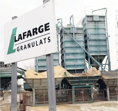  ??  ?? In this February18, 2009 file photo, a Lafarge plant is pictured in Paris. Cement group LafargeHol­cim admitted on Thursday, March 2, that “unacceptab­le” deals with armed groups in northern Syria allowed its activities there to continue.