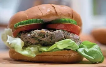  ?? Tns ?? HEALTHY CHOICE: A spinach feta turkey burger is one of the recipes medical student Eva Roy submitted to the ‘University of Pittsburgh School of Medicine’s Cookbook 2020.’