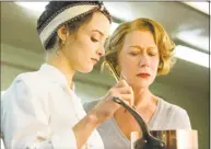  ?? Francois Duhamel / Associated Press ?? This photo released by DreamWorks shows, Charlotte Le Bon, left, as Marguerite and Helen Mirren, as Madame Mallory, in a scene from the 2014 film “The Hundred-Foot Journey.”