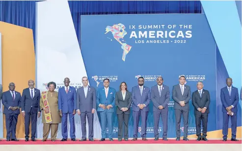  ?? F.E. ?? El presidente Luis Abinader participó en un encuentro liderado por la vicepresid­enta de Estados Unidos, Kamala Harris.