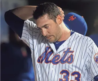  ?? BRAD PENNER, USA TODAY SPORTS ?? Mets pitcher Matt Harvey was limited to 17 starts in 2016, going 4-10 with a 4.86 ERA, before having surgery in July to correct symptoms of thoracic outlet syndrome.