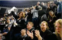  ?? JONATHAN BACHMAN / GETTY IMAGES ?? Saints fans are one game away from seeing their team advance to the Super Bowl at Mercedes-Benz Stadium on Feb. 3 in Atlanta. The Saints would also practice at the Falcons’ facility