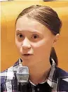  ??  ?? Greta Thunberg