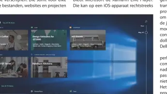  ??  ?? Apps moeten in de toekomst hun projectgeg­evens platformon­afhankelij­k aan de timeline van Windows kunnen doorgeven.