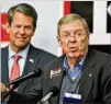  ?? HYOSUB SHIN / AJC 2018 ?? The decision by Sen Johnny Isakson (right) to retire at year’s end because of medical issues upended Georgia politics by triggering two U.S. Senate races in 2020.