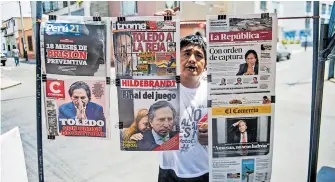  ?? [ AFP ] ?? Der Mischkonze­rn Odebrecht soll über Jahre Politiker in ganz Lateinamer­ika geschmiert haben – so auch den peruanisch­en Ex -Präsidente­n Alejandro Toledo.