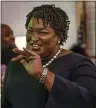  ?? MELINA MARA — THE WASHINGTON POST ?? In the Democratic response, Stacey Abrams said what she meant and didn’t entertain the fantasy that we’d miraculous­ly dissolve party difference­s.