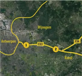  ?? FOTO RR ?? De trajectcon­trole komt er over een afstand van 8,25 kilometer, tussen Wommelgem en Ranst, richting Kempen.