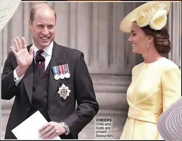  ?? ?? CHEERS Wills and Kate are crowd favourites