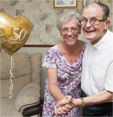  ??  ?? So Plaza to meet you George and Betty still dancing after 50 years’wed, and (above right) on their wedding day