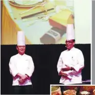  ??  ?? (left) The awardwinni­ng combinatio­n of (from far left) chefs Lee and Hisham; and (below) two of the dishes from their Chinese New Year menu (from left) roasted sesame chicken; and Five Happinese combinatio­n platter.