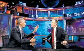  ??  ?? US-Präsident Barack Obama machte im Wortduell mit Jon Stewart gute Figur, musste aber einräumen, Hoffnungen enttäuscht zu haben.