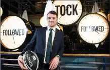  ??  ?? SOFTER SIDE: Peter O’Mahony was in relaxed form at the Rugby Writers of Ireland awards this week at the Guinness Storehouse