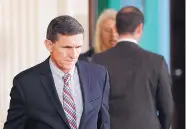  ?? CAROLYN KASTER/ASSOCIATED PRESS ?? Former National Security Adviser Michael Flynn at a news conference in the East Room of the White House in Washington last week.