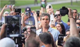  ?? CHIP SOMODEVILL­A/GETTY IMAGES ?? Texas Democrat Beto O’Rourke made a strong run but lost after his campaign to unseat Sen. Ted Cruz in the Republican stronghold.