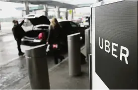  ?? — AP ?? Higher demand: Uber executives say gross bookings increased more than 10% last quarter from the prior period.