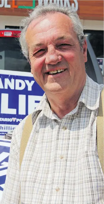  ?? STEPH CROSIER ?? Randy Hillier is one of four Tory MPPs who have declared they’re seeking the Speaker’s job.