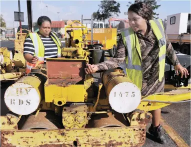  ?? PICTURE: SUPPLIED ?? HARD WORK: Civil engineers Thandeka Dukhwe and Nompendulo Bongwanaar­e are thriving.