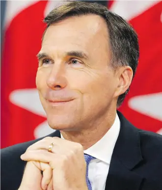  ?? PATRICK DOYLE/THE CANADIAN PRESS ?? Finance Minister Bill Morneau has suggested that other private-sector players might be interested in taking over Trans Mountain if Kinder Morgan decides to scrap the delayed pipeline.
