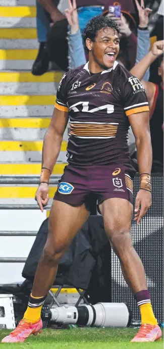  ?? ?? Broncos winger Selwyn Cobbo has been in sensationa­l form. Picture: Getty Images