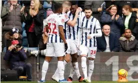  ?? Photograph: Nigel French/PA ?? West Bromwich Albion's Daryl Dike (second right) celebrates scoring their side's third goal of the game.