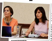  ?? ?? SANCTIONED:
Karen Woodall, left, and, above, the UN’s expert on violence against women Reem Alsalem with human rights officer Orlagh McCann