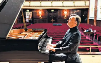  ??  ?? Stephen Hough rehearses at London’s Wigmore Hall Monday to Friday, Radio 3, 1.05pm