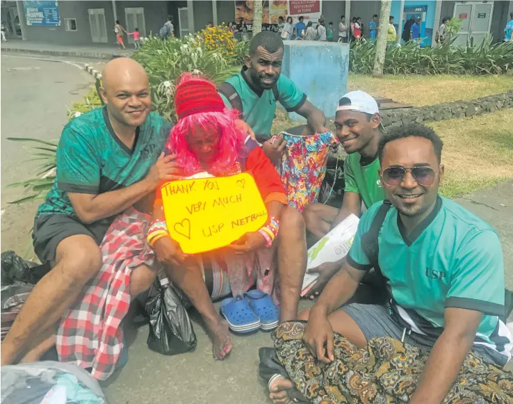  ?? Photo: Selita Bolanavanu­a ?? From left: USP Netball Club team leader Volasiga Justice, Setaita Qalotaki, Elesio Cakaunival­u, Peni Finau and Mavi Ramoica in Suva on August 11, 2018.