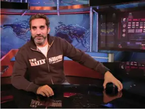  ?? Sarkasmos Production­s ?? Bassem Youssef is the subject of ‘Tickling Giants’, by, far right, Sara Taksler
