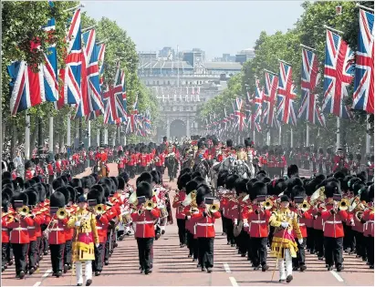  ??  ?? PAGEANTRY: Huw Edwards provided the commentary for last weekend’s faultless occasion