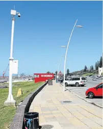  ?? Picture: SARAH KINGON ?? EAGLE EYES: The CCTV cameras on East London’s beachfront and other areas around the metro will be operationa­l by the festive season to help in the fight against crime this holiday period