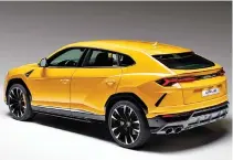  ??  ?? THIS HANDOUT picture released by Italian luxury car maker Lamborghin­i shows the new SUV 4x4 Urus presented on Dec. 4 in Bologna.