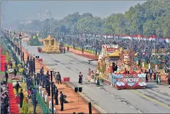  ?? AJAY AGGARWAL /HT PHOTO ?? Tableau of Ladakh during the Republic Day parade at Rajpath on Tuesday.
