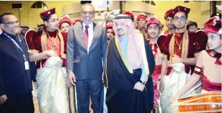  ??  ?? Sri Lankan Ambassador Azmi Thassim with Riyadh Gov. Prince Faisal bin Bandar at the Sri Lankan National Day function on Monday. (AN photo)