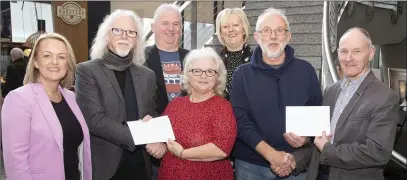  ??  ?? At the presentati­on of the cheques in Clayton Whites Hotel, from left: Cllr Lisa McDonald, Philip Cullen, Liam Collins, Phil Murphy (Wexford Tidy Towns), Angela Laffan (Borough District Manager), Roy Smith (SBHI Wexford) and Kevin Lewis.