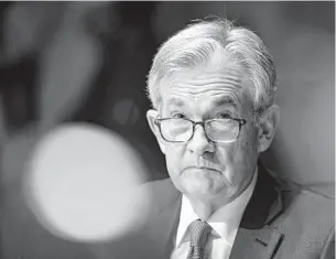  ?? AL DRAGO AP FILE ?? Federal Reserve Chair Jerome Powell’s message this week will likely be that the economy still needs substantia­l backing from the Fed.