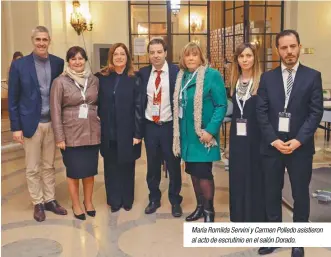  ?? FOTOS: LEGISLATUR­A ?? María Romilda Servini y Carmen Polledo asistieron al acto de escrutinio en el salón Dorado.