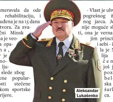  ??  ?? Aleksandar Lukašenko